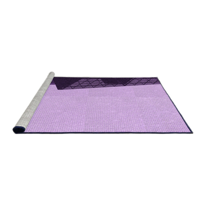 Sideview of Machine Washable Transitional Blossom Pink Rug, wshpat1840pur