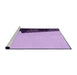 Sideview of Machine Washable Transitional Blossom Pink Rug, wshpat1840pur