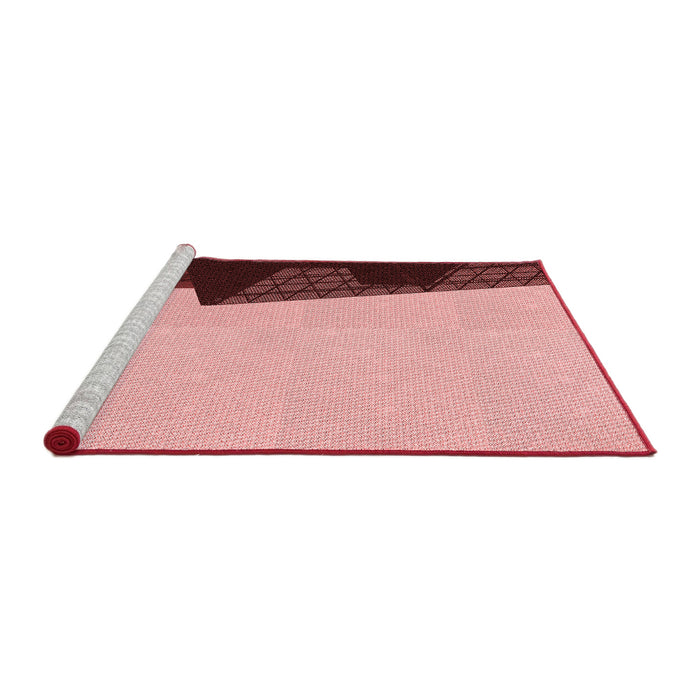 Sideview of Machine Washable Transitional Pink Rug, wshpat1840rd