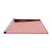 Sideview of Machine Washable Transitional Pink Rug, wshpat1840rd