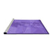 Sideview of Machine Washable Transitional Purple Mimosa Purple Rug, wshpat1841pur