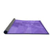 Thickness of Patterned Purple Mimosa Purple Rug, pat1841pur