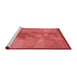 Sideview of Machine Washable Transitional Red Rug, wshpat1841rd