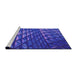 Sideview of Machine Washable Transitional Cobalt Blue Rug, wshpat1842pur