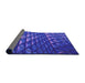 Thickness of Patterned Cobalt Blue Rug, pat1842pur