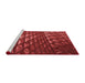 Sideview of Machine Washable Transitional Tomato Red Rug, wshpat1842rd