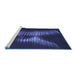 Sideview of Machine Washable Transitional Night Blue Rug, wshpat1843blu