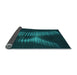 Thickness of Patterned Dark Cyan Green Rug, pat1843lblu