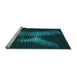 Sideview of Machine Washable Transitional Dark Cyan Green Rug, wshpat1843lblu