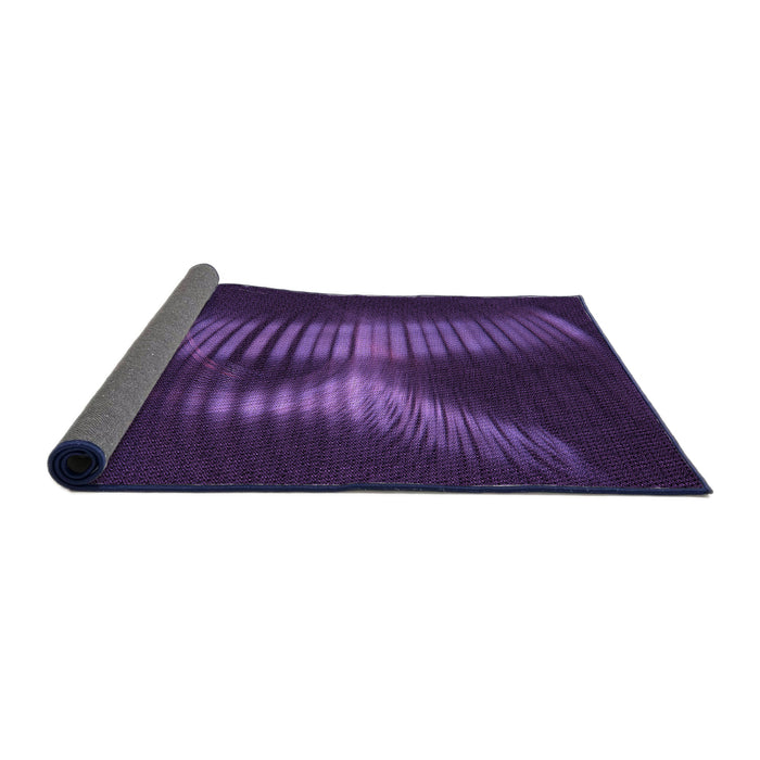 Thickness of Patterned Purple Violet Purple Rug, pat1843pur