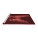 Sideview of Machine Washable Transitional Red Rug, wshpat1843rd