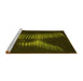 Sideview of Machine Washable Transitional Olive Green Rug, wshpat1843yw