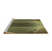 Sideview of Machine Washable Transitional Brass Green Rug, wshpat1844brn