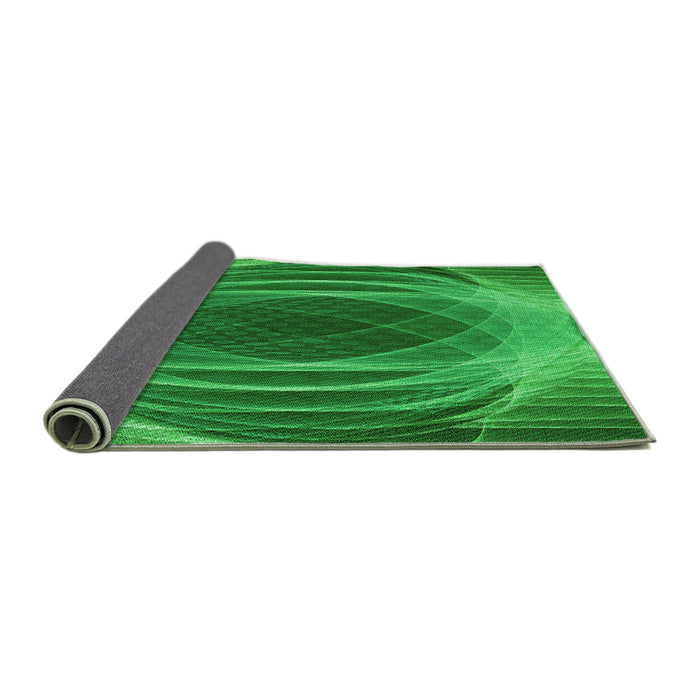 Thickness of Patterned Green Rug, pat1844grn