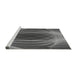 Sideview of Machine Washable Transitional Gray Rug, wshpat1844gry