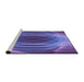 Sideview of Machine Washable Transitional Amethyst Purple Rug, wshpat1844pur