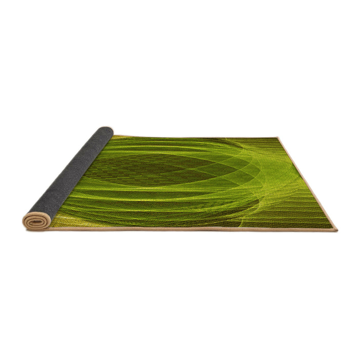 Thickness of Patterned Pistachio Green Rug, pat1844yw