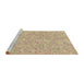 Sideview of Machine Washable Transitional Khaki Gold Rug, wshpat1845brn