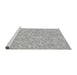 Sideview of Machine Washable Transitional Gray Rug, wshpat1845gry