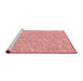 Sideview of Machine Washable Transitional Orange Rug, wshpat1845rd