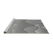 Sideview of Machine Washable Transitional Silver Gray Rug, wshpat1846gry