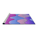 Sideview of Machine Washable Transitional Purple Mimosa Purple Rug, wshpat1846pur