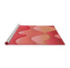 Sideview of Machine Washable Transitional Red Rug, wshpat1846rd