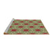 Sideview of Machine Washable Transitional Saddle Brown Rug, wshpat1847brn