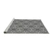 Sideview of Machine Washable Transitional Cloud Gray Rug, wshpat1847gry