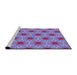 Sideview of Machine Washable Transitional Bright Lilac Purple Rug, wshpat1847pur