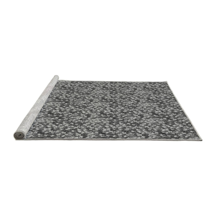 Sideview of Machine Washable Transitional Dark Gray Rug, wshpat1848gry
