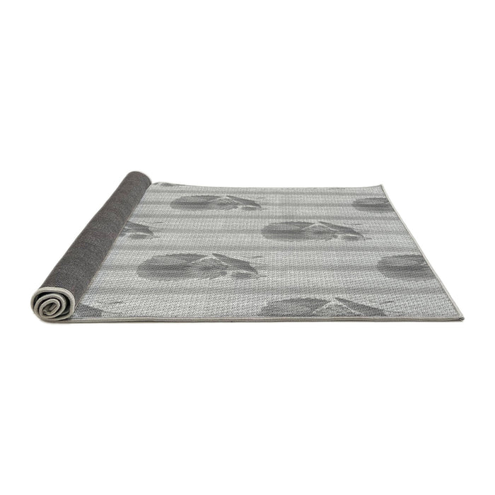 Thickness of Patterned Gunmetal Gray Rug, pat1849gry