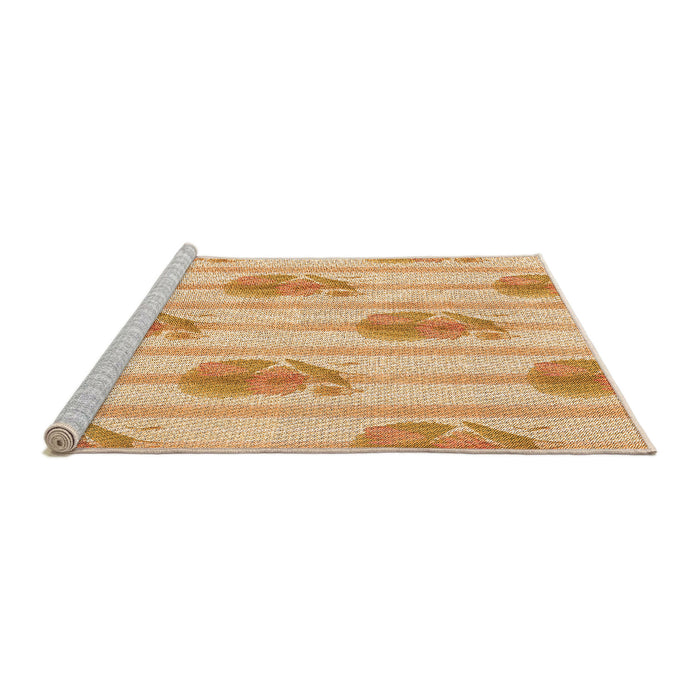 Sideview of Machine Washable Transitional Orange Rug, wshpat1849org