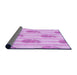 Thickness of Patterned Blossom Pink Rug, pat1849pur