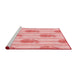 Sideview of Machine Washable Transitional Red Rug, wshpat1849rd