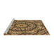 Sideview of Machine Washable Transitional Golden Gold Rug, wshpat185brn