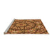 Sideview of Machine Washable Transitional Orange Rug, wshpat185org