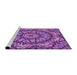 Sideview of Machine Washable Transitional Dark Magenta Purple Rug, wshpat185pur