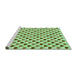 Sideview of Machine Washable Transitional Olive Green Rug, wshpat1850grn