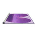 Sideview of Machine Washable Transitional Blue Violet Purple Rug, wshpat1851pur