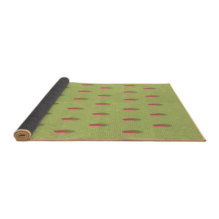 Thickness of Patterned Green Rug, pat1852brn