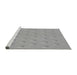 Sideview of Machine Washable Transitional Silver Gray Rug, wshpat1852gry