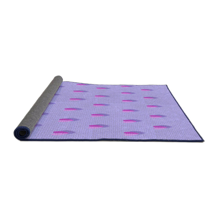 Thickness of Patterned Purple Mimosa Purple Rug, pat1852pur