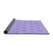 Thickness of Patterned Purple Mimosa Purple Rug, pat1852pur