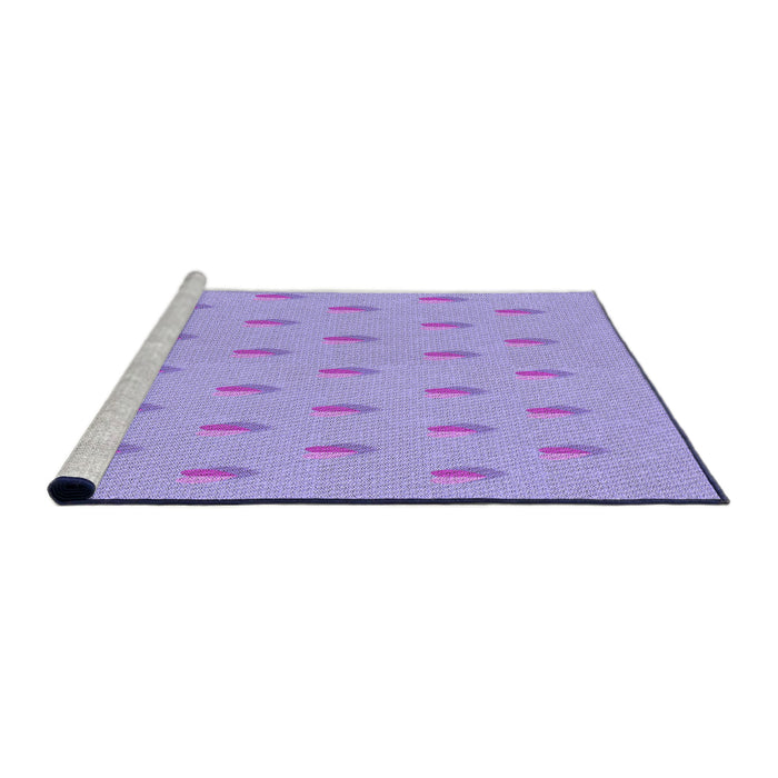 Sideview of Machine Washable Transitional Purple Mimosa Purple Rug, wshpat1852pur
