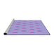 Sideview of Machine Washable Transitional Purple Mimosa Purple Rug, wshpat1852pur