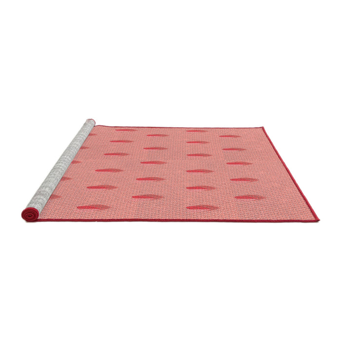 Sideview of Machine Washable Transitional Light Salmon Pink Rug, wshpat1852rd