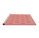 Sideview of Machine Washable Transitional Light Salmon Pink Rug, wshpat1852rd