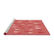 Sideview of Machine Washable Transitional Red Rug, wshpat1853rd