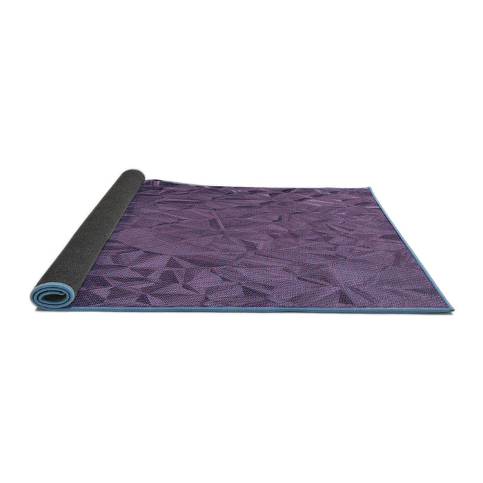 Thickness of Patterned Medium Purple Rug, pat1854blu